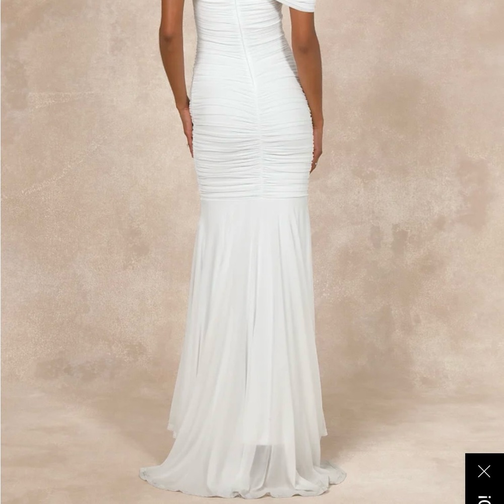 NWT Ruched Off The Shoulder Wedding Dress - Picture 3 of 3